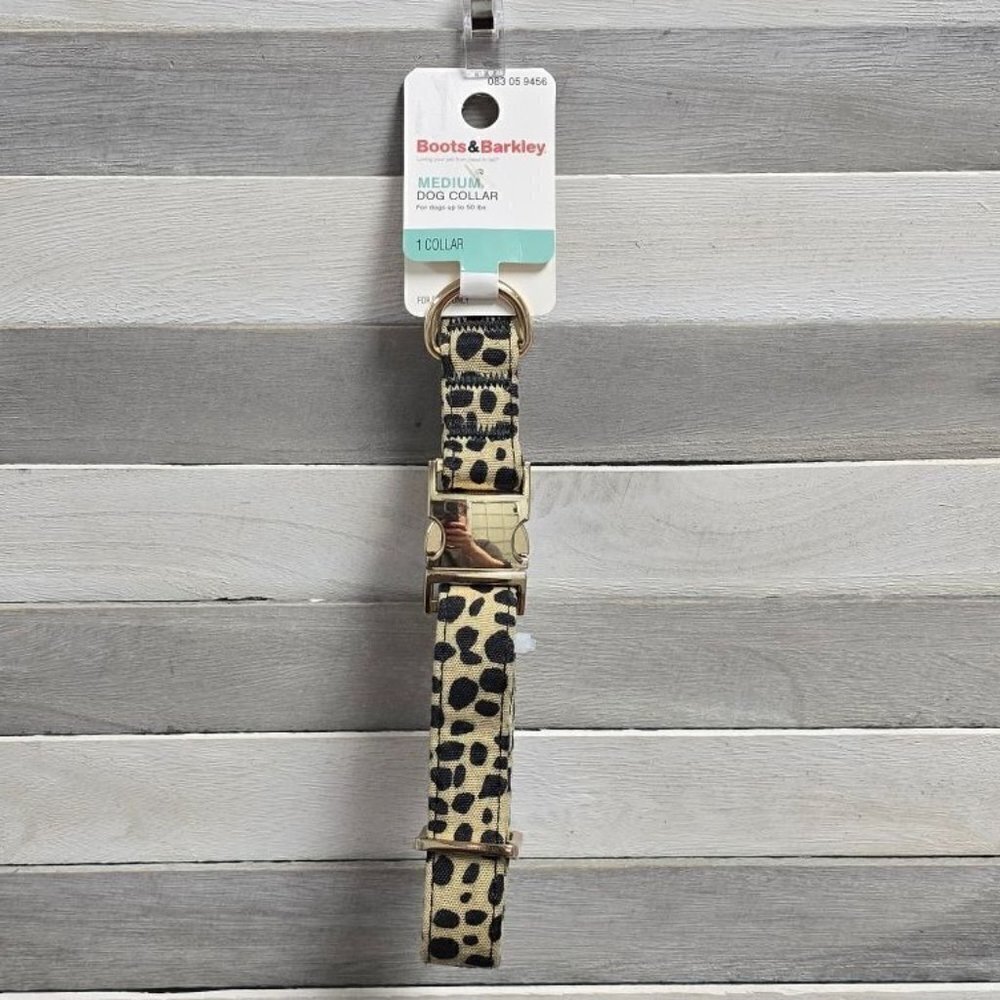 Animal Print with Buckle Branding Dog Collar | Boots & Barkley | Medium - Picture 1 of 10